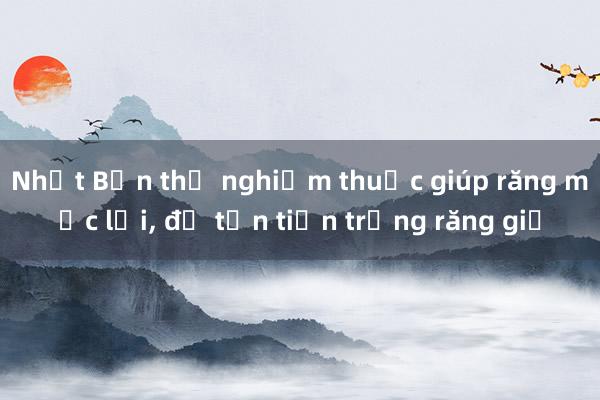 Nhật Bản thử nghiệm thuốc giúp răng mọc lại， đỡ tốn tiền trồng răng giả